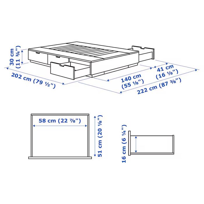 Cama de casal com arumação