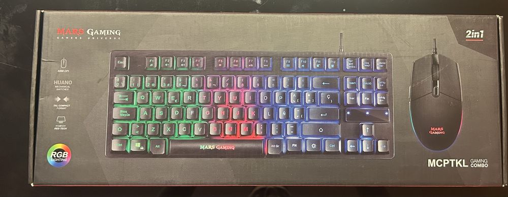 Teclado + Rato Gaming RGB Mars Gaming