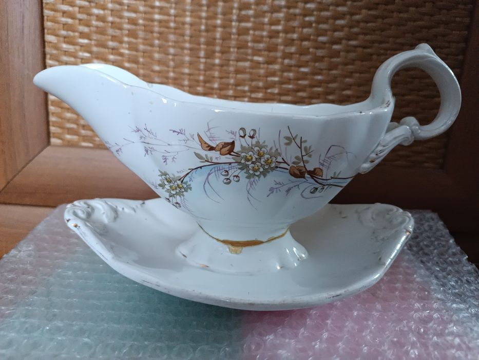 Соусник антикварный фарфоровый М С Кузнецов
