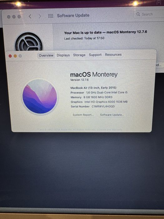 Macbook Air 13” Intel i5