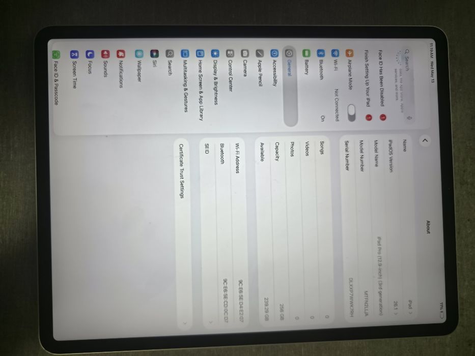 iPad Pro 12.9 2018р. 3 gen. 256GB. Silver. Без обмежень Гарантія