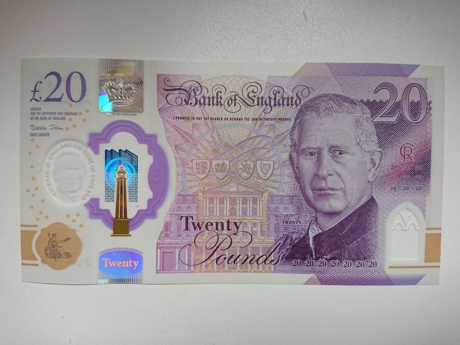 Банкнота 20 фунтов Великобритании 2023 UNC