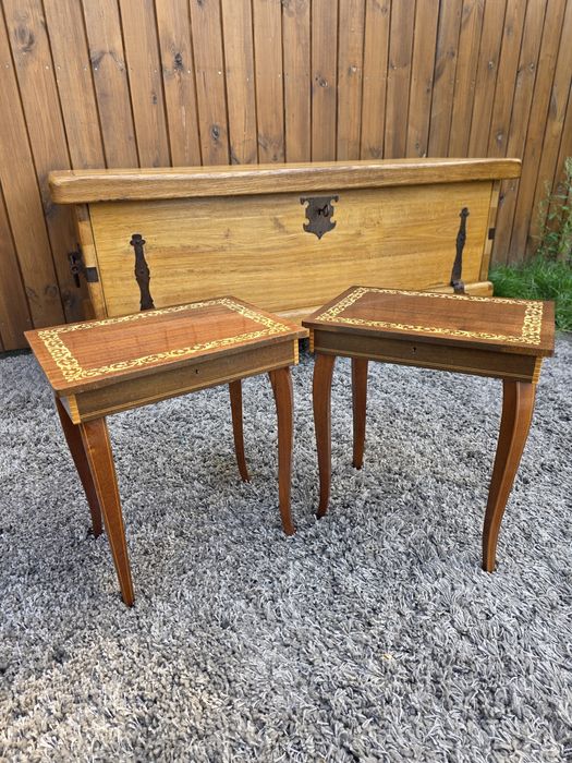 Intarsjowane stoliki stolik niciak otwierany 2szt #2000 Stylowy Węgrów