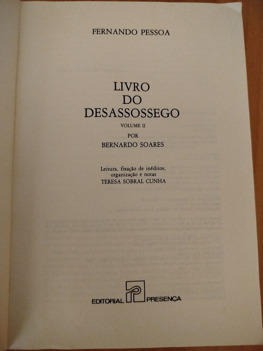 Livro do desassossego//Fernando Pessoa