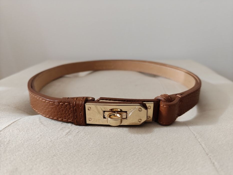 Cinto Camel Vera Pelle