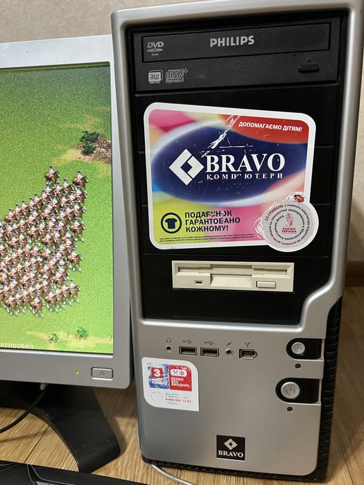 Компьютер системний блок Bravo + Монітор HP L1706