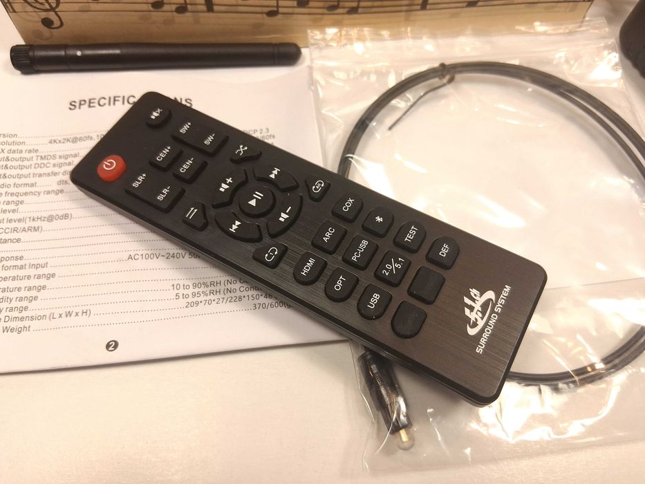 U042 Dekoder Audio System HDMI 5.1CH USB HIFI Music Player Bluetooth