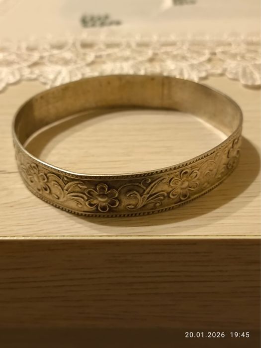 Stara stebrna bransoleta próba 800