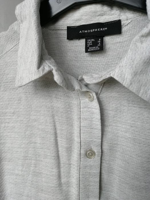 Camisa curta com folho cinza (Primark/Atmosphere) - ENVIO GRÁTIS