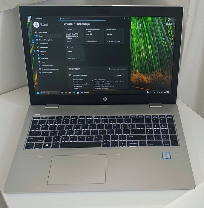 Szybki Laptop biznesowy HP 650 i5 SSD 8GB RAM