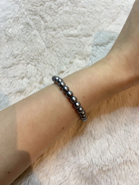 Bransoletka koraliki metaliczne aesthetic casual 24