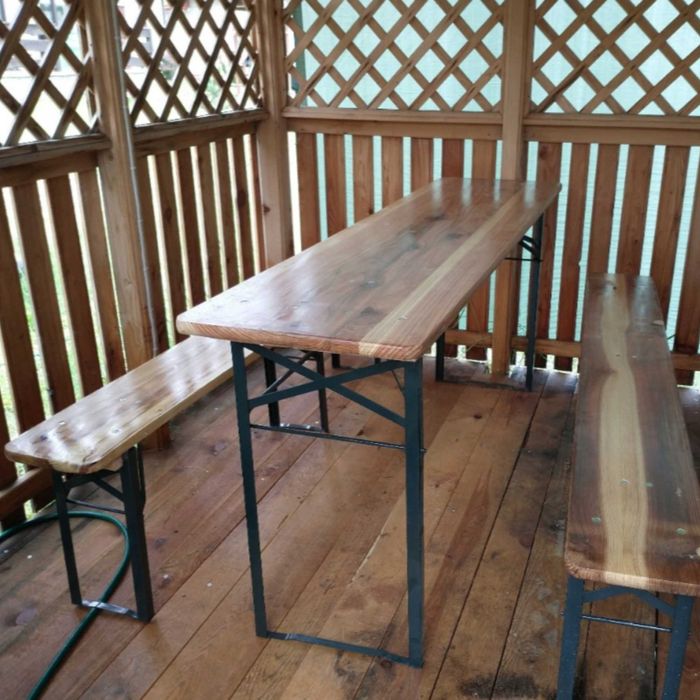 zestaw biesiadny zestaw mebli ogrodowych zestaw piwny 220 cm Komplet