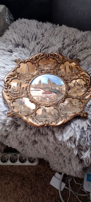 Talerz miedziany ozdobny Vintage Germany Cologne