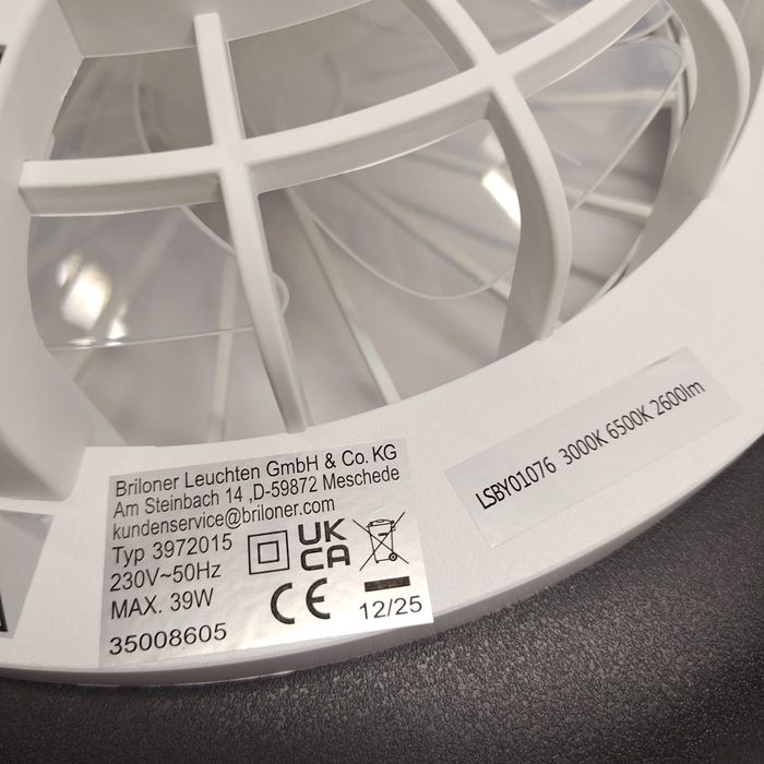 OUTLET Brilo - LED ściemnialny wentylator sufitowy