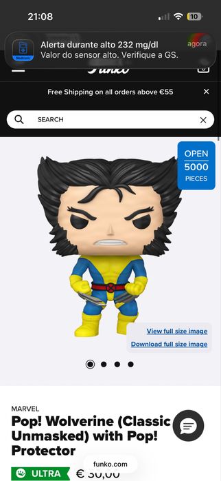 Pop! Wolverine (Classic Unmasked) with Pop! Protector