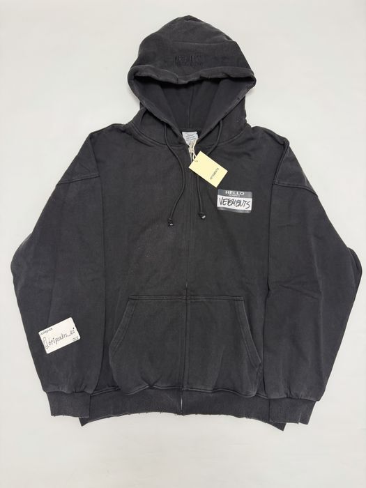 зип худи Vetements Hello My Name is Balenciaga Rick Owens m l enfants