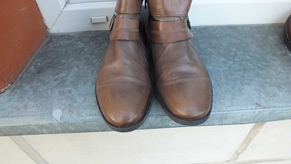 Super buty wysokie skóra marki S olivier roz 42