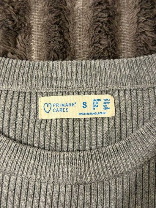 Жіночий лонгслів Primark (сірий рубчик), розмір S