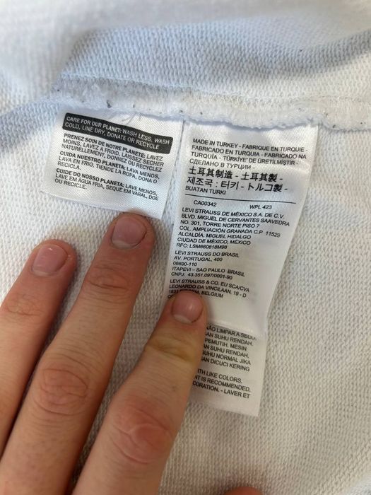 Белый свитшот Levi’s Relaxed Fit / Свитшот Левис с градиентным логотипом (Размер XL)