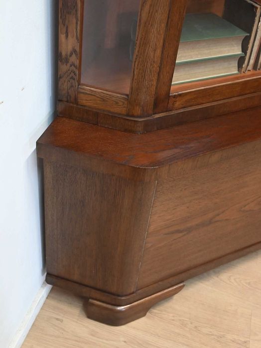 kątnik dębowy art deco witryna s043012
