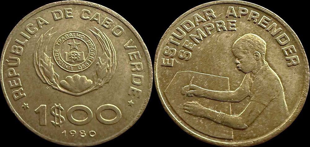 1 Escudo - 1980 - Cabo Verde - FAO (6 Disponíveis)