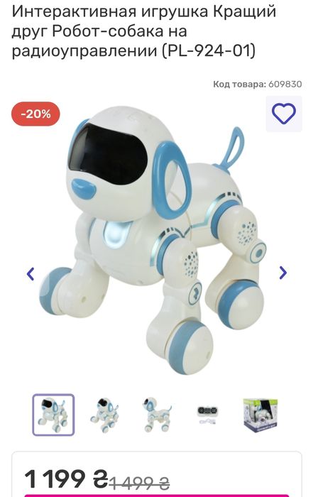 Робот пес інтерактивна іграшка