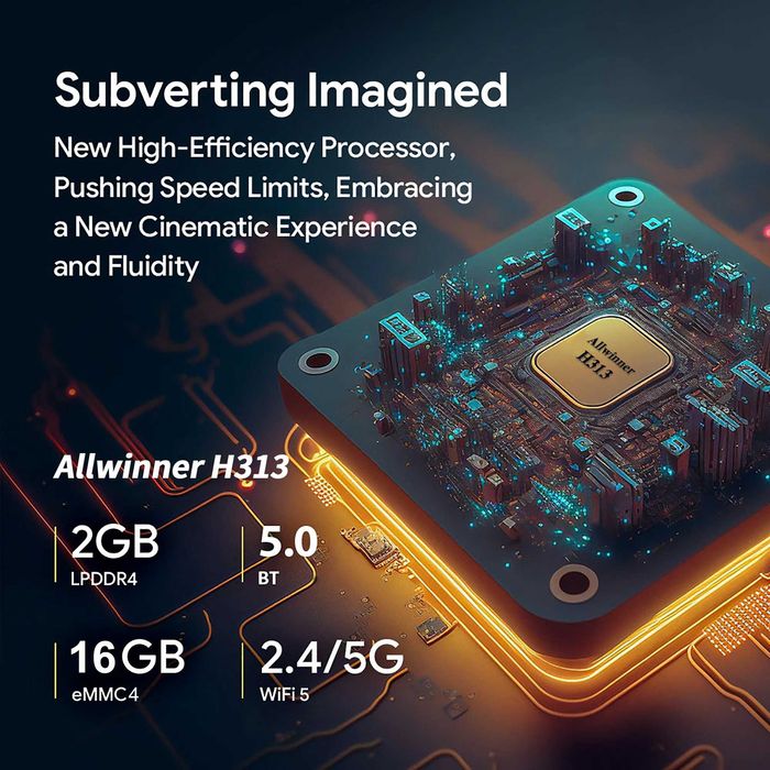 Android TV Box 4K HDR10 – Allwinner H313, 2GB/16GB, szybki streaming!