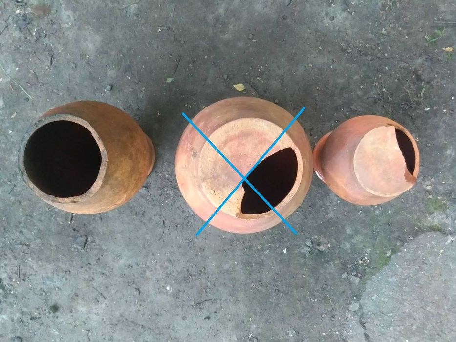 Глечики глек вазоны (3 шт.) глиняные