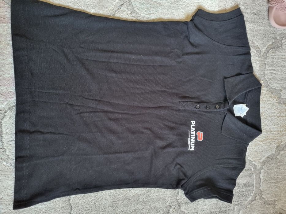 Czarna koszulka polo M
