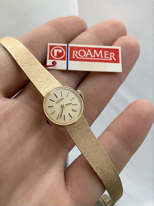 Złoty damski Roamer Swiss NOS Prezent