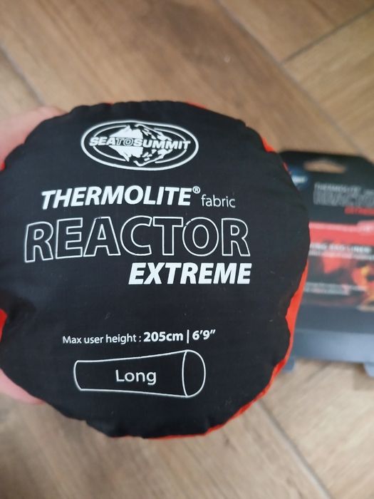 Najcieplejsza(+15C)  na rynku wkładka do śpiwora prześcieradełko linerSea to Summit Reactor Extremes Long Thermolite ociepla o 15 stopni