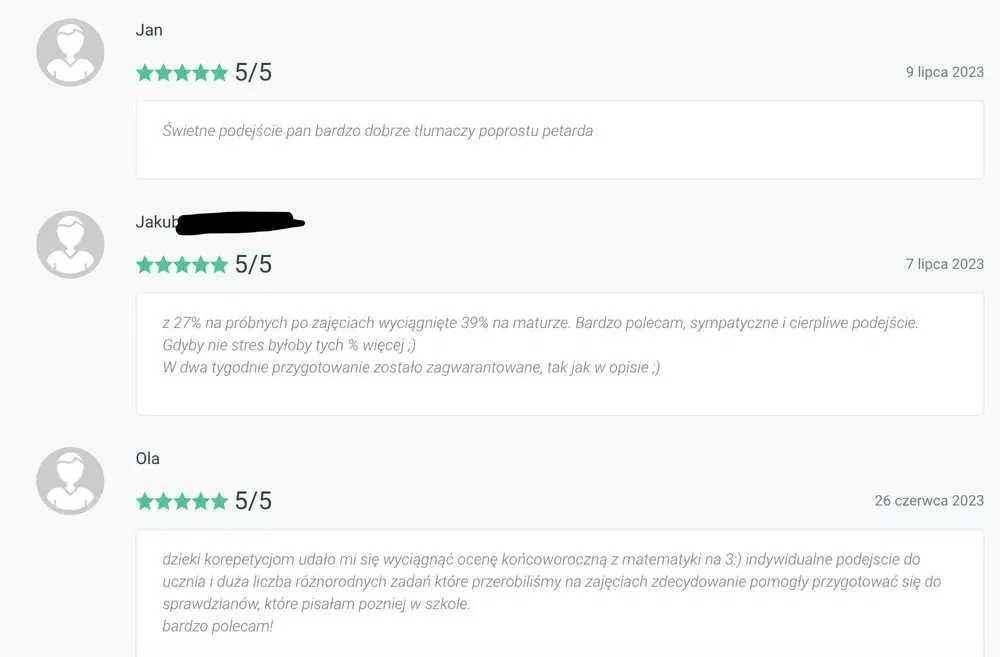 Intensywny kurs grupowo-indywidualny do poprawy matury z matematyki