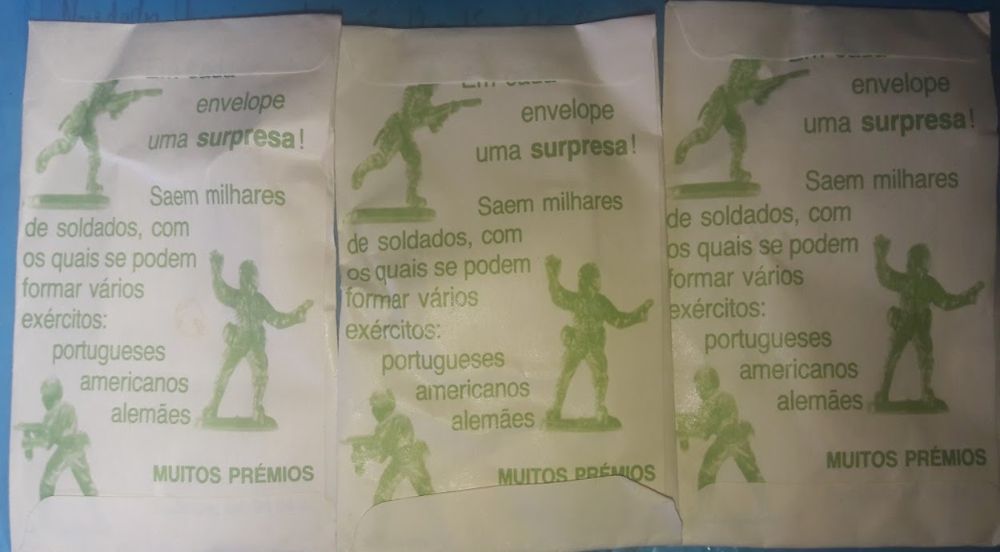 Saquetas de cromos futebol antigas