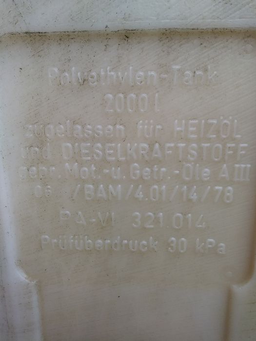 Zbiornik na wodę szambo paliwo od 1000l do 2000l 2 tys. l 2 m 3