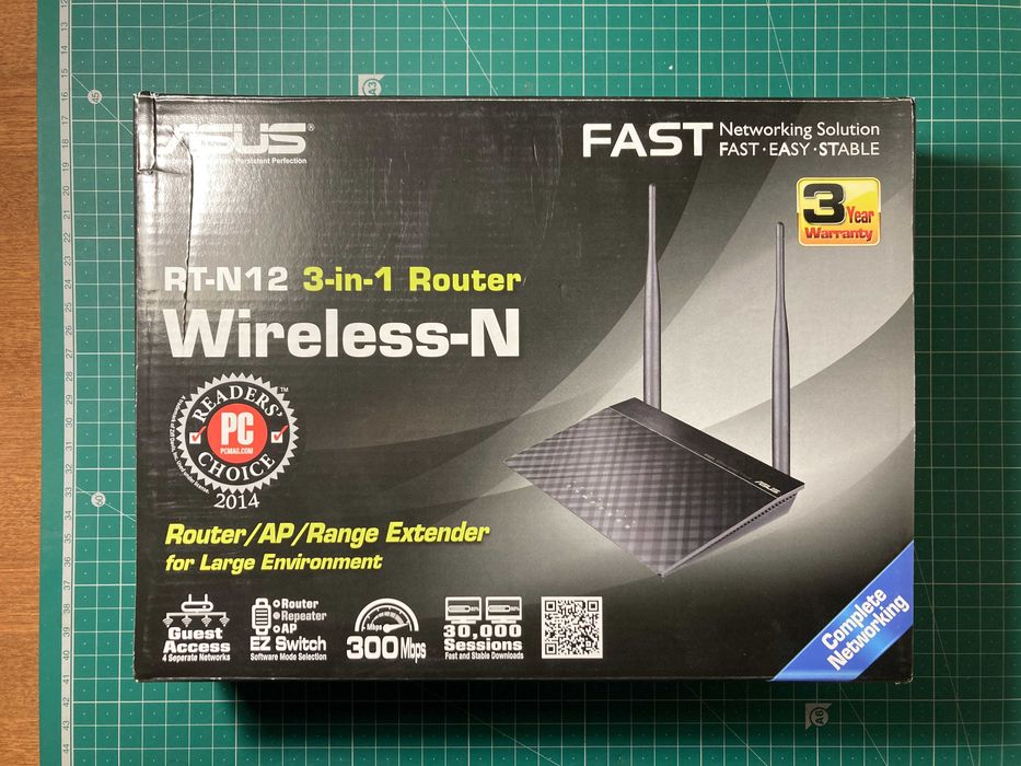 2x Asus Router, Access Point, Range Extender — RT-N12 e RT-AC51U