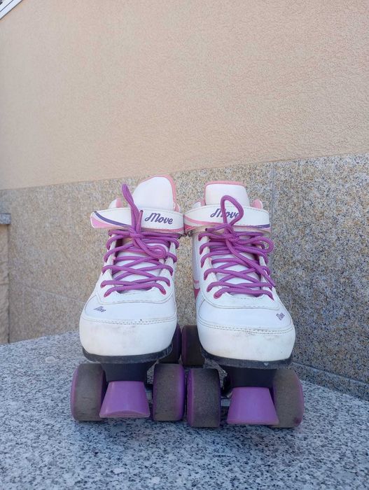 Patins de 4 rodas e proteções