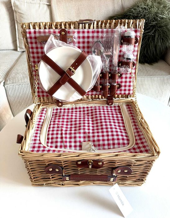 HOMLA nowy kosz piknikowy z matą LORENZO dla 2 osób