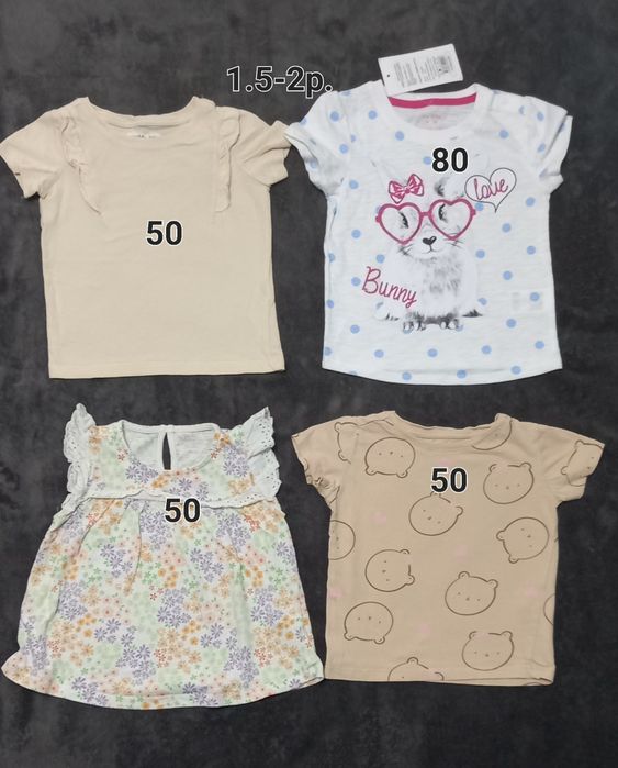 Літні шорти на 12-18 міс. 18-24 міс, 2-3 роки для дівчи