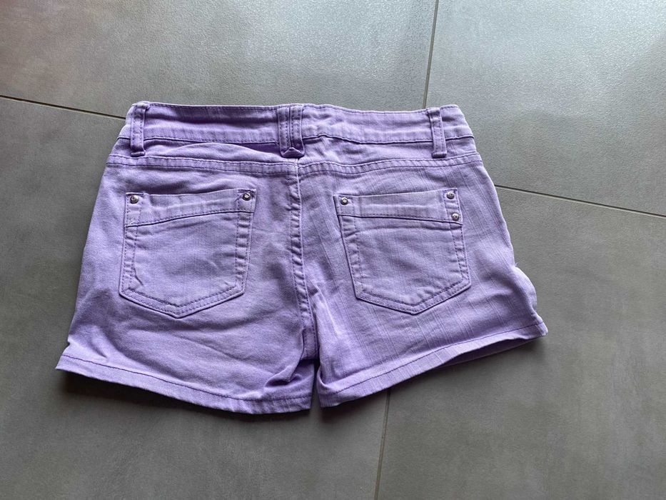 Spodenki jeansowe fioletowe damskie 38