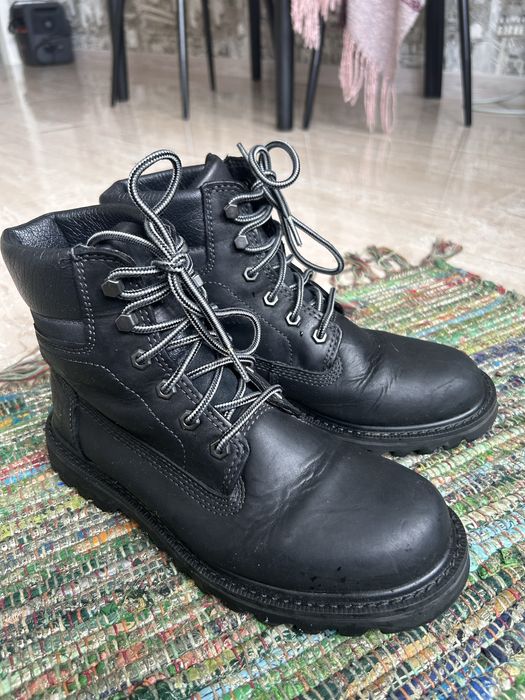 Черевики чоловічі (унісекс) чорні шкіряні caterpillar (cat footwear) модель deplete wp (waterproof мембрана) 40 розмір