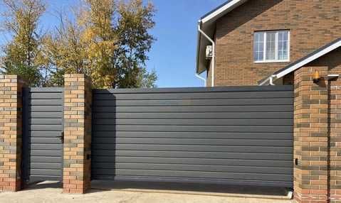 Ворота откатные под ключ/Відкатні ворота,калитки/Каркас/Автоматика