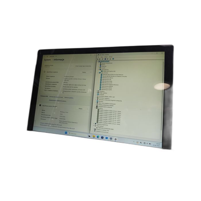 2w1 Microsoft Surface Pro 6 i5-8350U 8GB 128SSD Win11