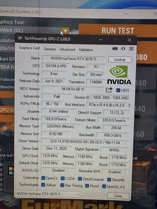 Продам компʼютер RTX 3070ti