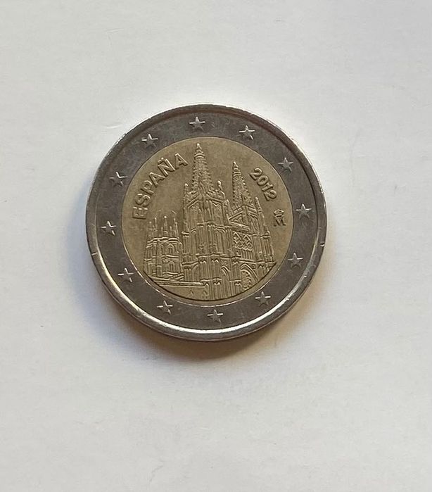 Moeda Comemorativa - 2€ - Espanha - 2012 - Catedral de Burgos