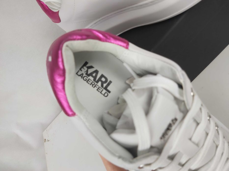 Oryginalne sneakersy KARL LAGERFELD skorzane trampki 37