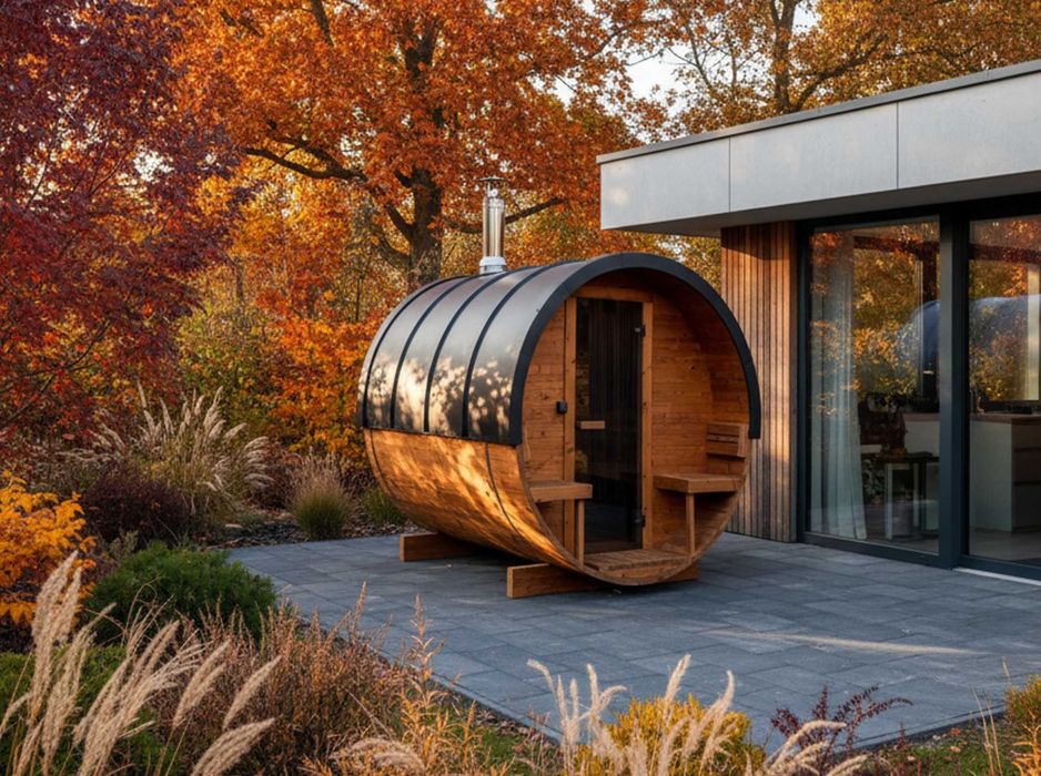 Sauna ogrodowa PREMIUM M1 – Termodrewno Dach pokryty Aluminium