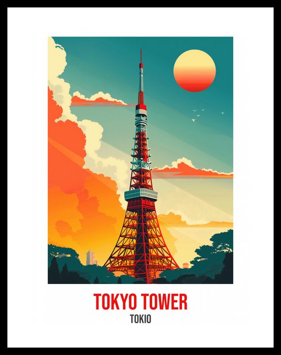 Plakat 30x40cm Tokyo Tower