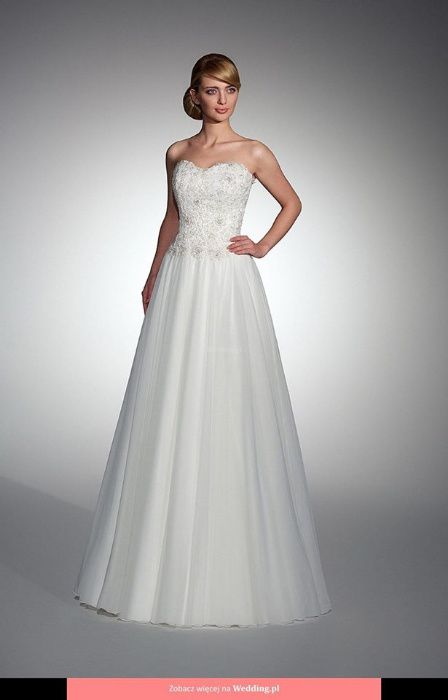 Suknia ślubna koronkowy gorset Evfashion Izar rozmiar 36-40