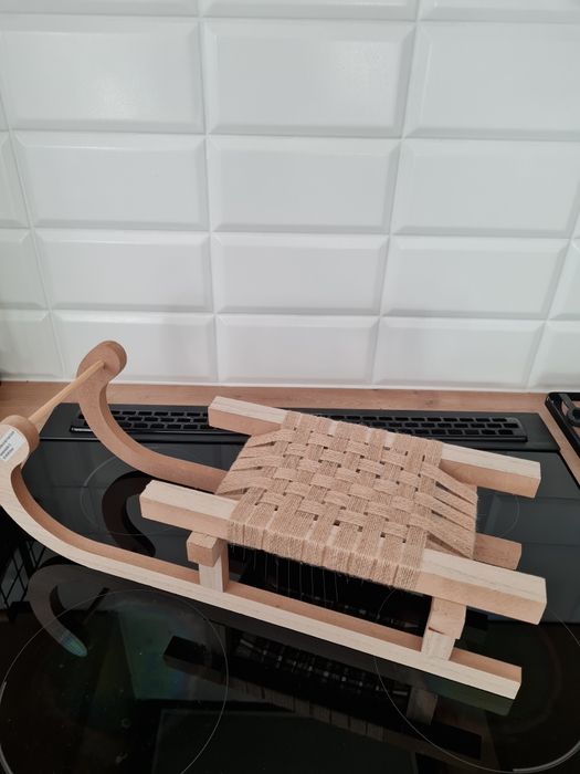 KIK drewniana ozdoba dekoracja duże sanki XXL saneczki boho NOWE