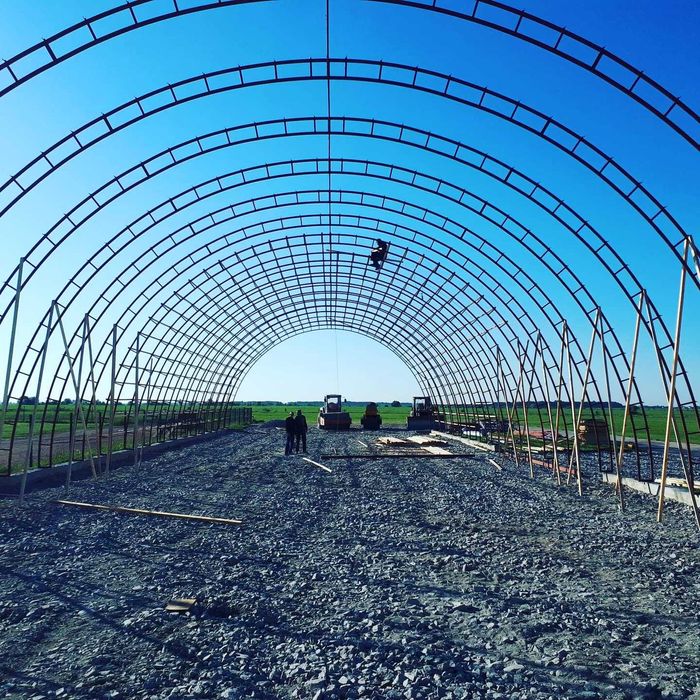 Ангар Б/У и новый Каркасный Арочного типа. Зерносклад. Цех под ключ